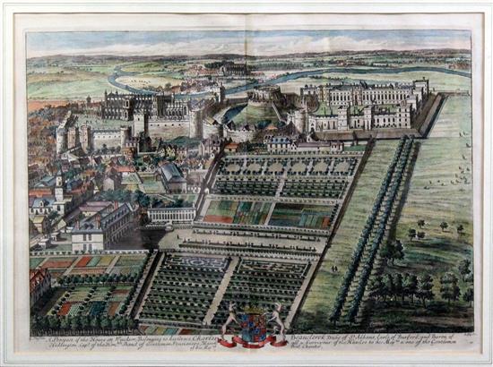 Johannes Kip (1653-1722) Views of Windsor Castle, 14 x 19in.